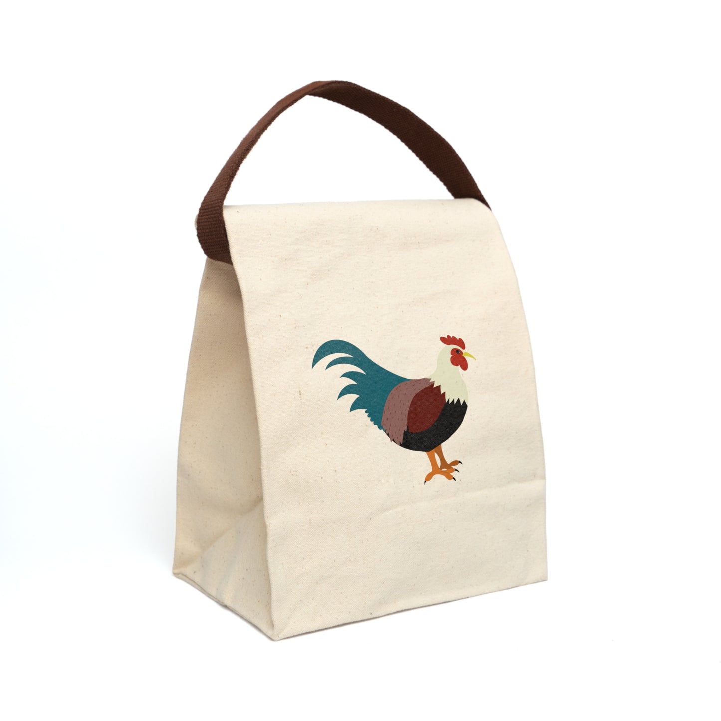 Rooster Canvas Lunch Bag With Strap